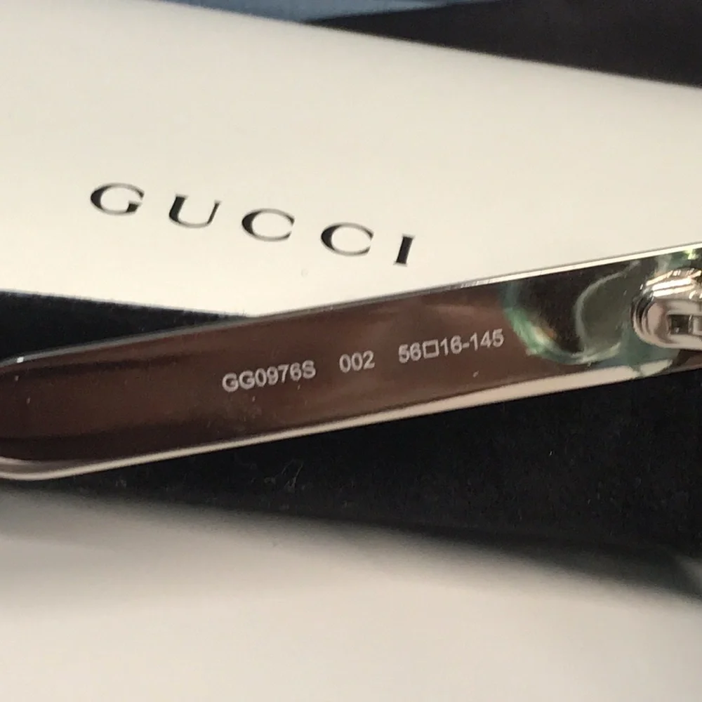 ✨ Brand New Gucci GG0976S 002 Sunglasses – Green Mint with Brown Lenses ✨ - Picture 9 of 12